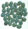30 12x9mm Flat Oval Blue Grey with Green Marble